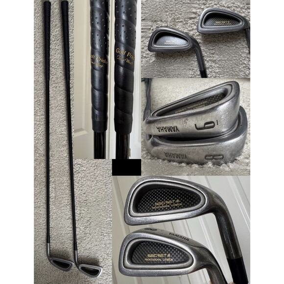 Yamaha Secret III Professional Carbon Gold Graphite Golf Clubs 6 & 8 Set of 2 - Picture 1 of 10